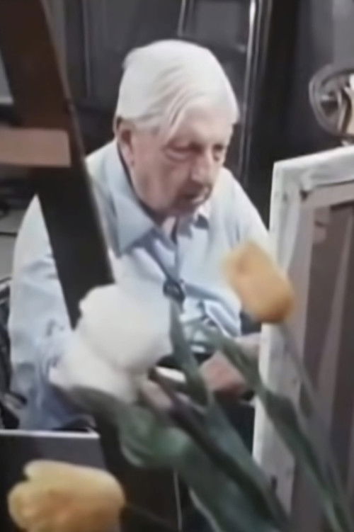 Giorgio de Chirico dipinge dal vivo Il sole sul cavalletto 1973